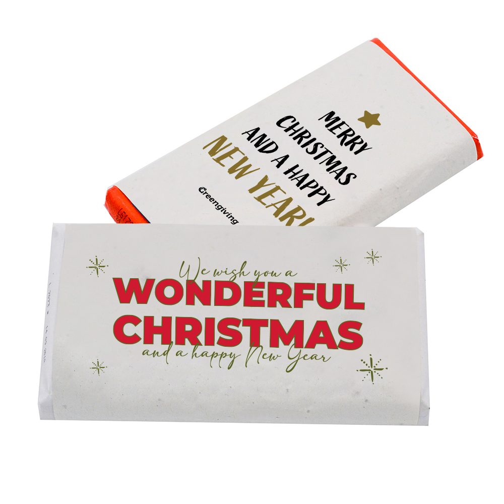 Tony's Christmas bar large | seed paper wrapper
